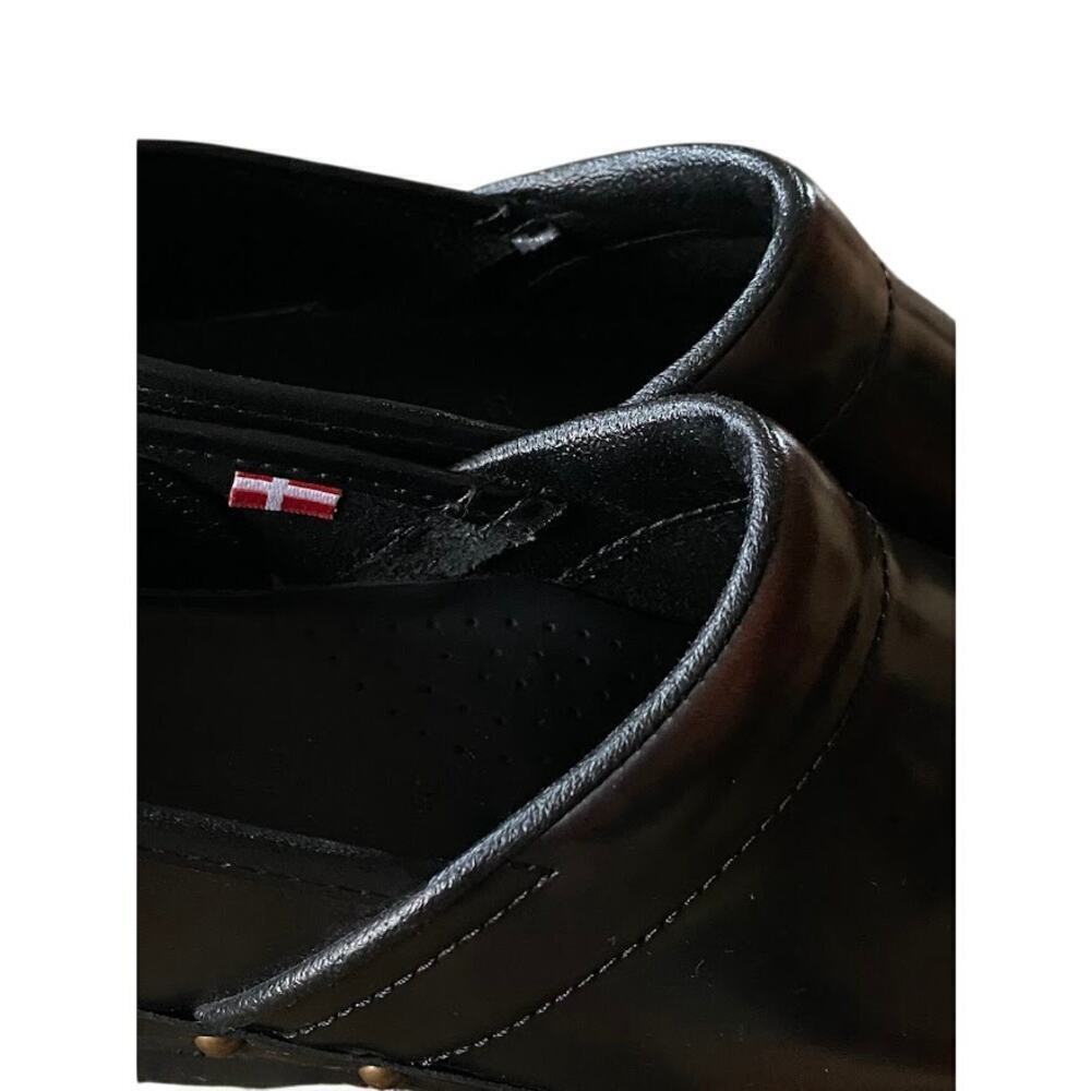 Sanita Clogs Womens Bronze Black Leather Slip-Ons Size EU 35 US4 Nurse Shoes - Picture 5 of 12